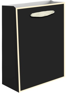 Пакет подарочный, 230гр, Премиум, Черный, 33*28*10 см, 1 шт.