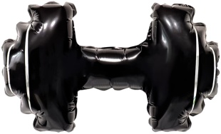 Шар (37''/94 см) Фигура, Гантель, Черный, 1 шт.